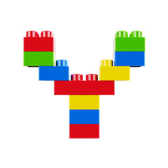 Obraz premium Y plastic font alphabet character