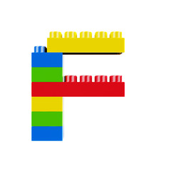 F plastic font alphabet character