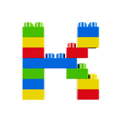 K plastic font alphabet character