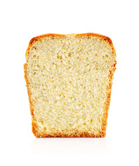 Bread slice isolated on white