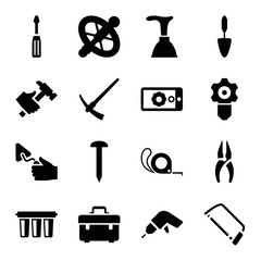 Fototapeta premium Set of 16 repair filled icons