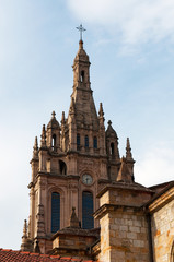 Fototapeta na wymiar Bilbao, 25/01/2017: la Basilica di Begona, chiesa del XVI secolo in stile gotico e barocco dedicata alla patrona di Biscaglia, la Vergine Begona