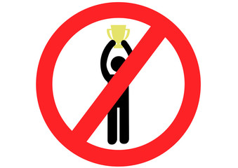  Schild Sieger verboten