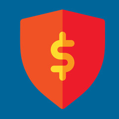 dollar symbol icon flat design