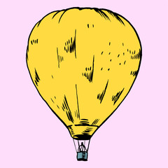 vector illustration of hot air baloon