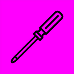 turn-screw icon flat design