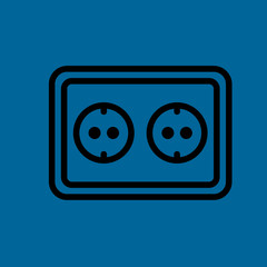 socket icon flat design
