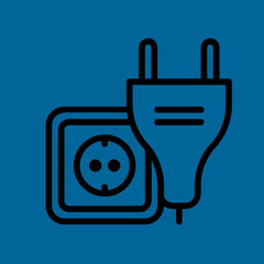 socket icon flat design