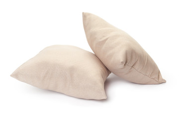 pillows on white background