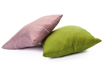pillows on white background