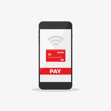 Credit Card Pay Phone Flat Icon