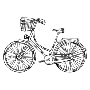 Vector Bicycle with Cart