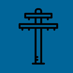 electric tower icon flat design