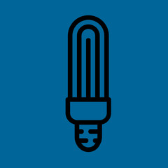 light bulb icon flat design
