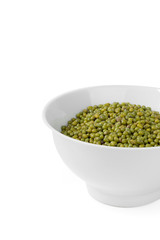 Mung beans isolated on white background