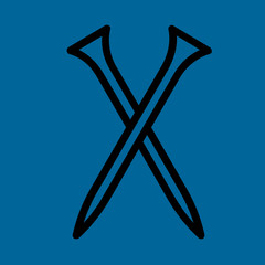 nails icon flat design