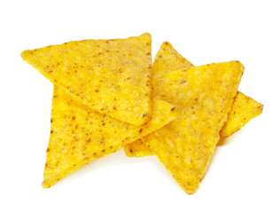 Fototapeta premium corn nachos on white background