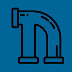 pipe icon flat design