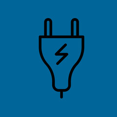 plug icon flat design