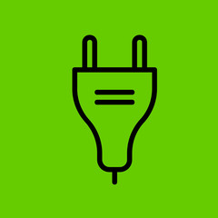 plug icon flat design