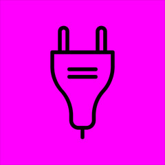 plug icon flat design