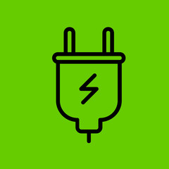plug icon flat design