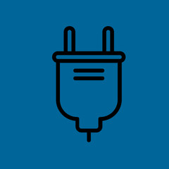 plug icon flat design