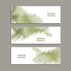 Set of painted grunge banners.