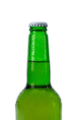 bottle of beer on white background