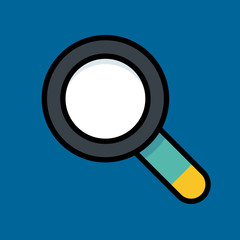 loupe icon flat design