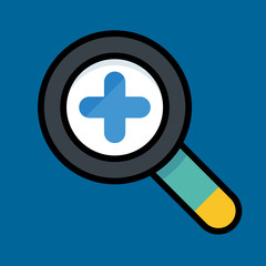 Fototapeta premium zoom in icon flat design