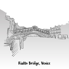 Fototapeta premium Rialto Bridge Greeting Card
