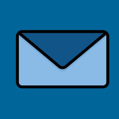 envelope icon flat design