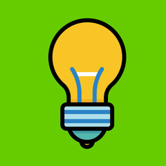lamp icon flat design