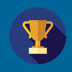 winer cup icon flat design