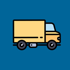 truck icon flat design