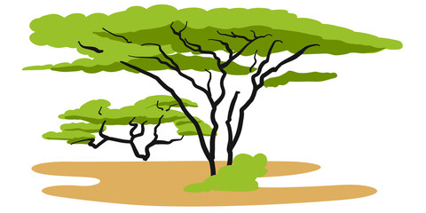 Savannah Background Illustration © Knut Hebstreit