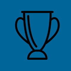 winer cup icon flat design