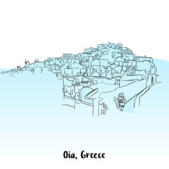 Oia, Greece Greeting Card Design