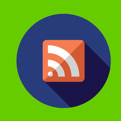 rss feed icon flat design