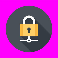 padlock icon flat design
