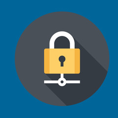 padlock icon flat design