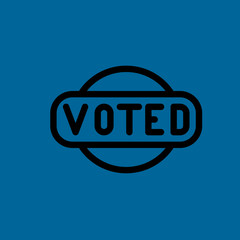 elections icon flat design