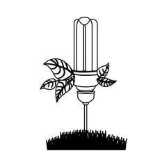 energy-saving light bulbs plant icon, vector illustration design