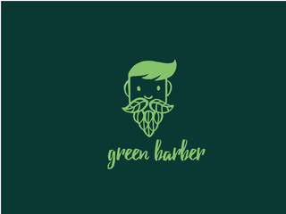 Naklejka premium green barbers