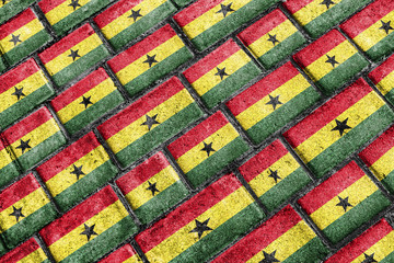 Ghana Flag Urban Grunge Pattern