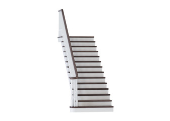 Stairs on white background. 3D rendering.