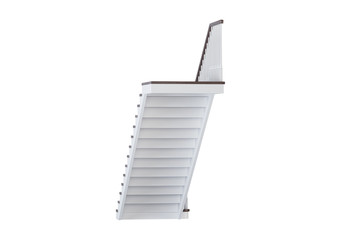 Stairs on white background. 3D rendering.