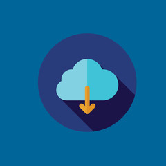cloud computing icon flat disign