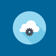cloud computing icon flat disign